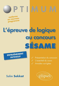 l'epreuve de logique au concours sesame