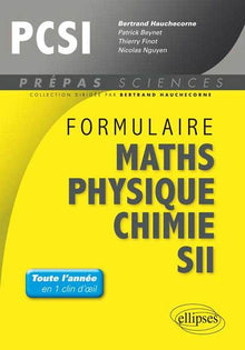 Formulaire mathématiques physique chimie SII PCSI