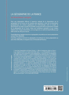 Geographie de la France en dissertations corrigées 30 sujets complets avec croquis