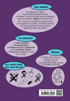 Salve ! 43 fiches avec exercices variés pour prendre un bon départ en italien niveau 1