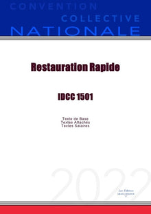 Convention Collective Nationale Restauration Rapide IDCC 1501