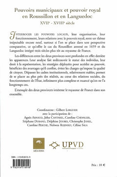 Pouvoirs municipaux et pouvoir royal en Roussillon et en Languedoc