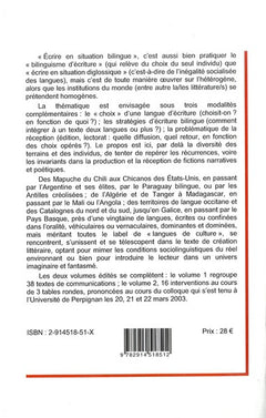 Ecrire en situation bilingue volume i: communications