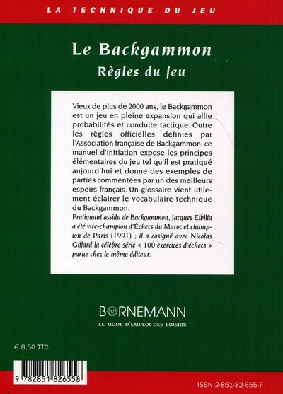 Le backgammon : règles du jeu