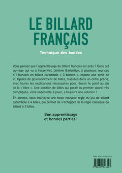Le billard français : technique des bandes