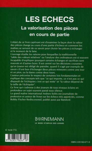 Les échecs : la valorisation des pièces en cours de partie