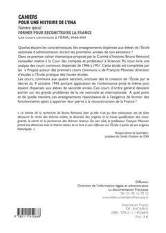 Former pour reconstruire la France - Les cours communs à l'ENA, 1946 - 1951