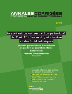 Assistant de conservation principal du patrimoine de 1re et 2e classe