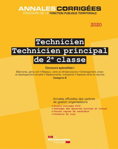 Technicien principal de 2e classe 2020 - Concours spécialité i - b