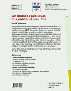 Les finances publiques aux concours