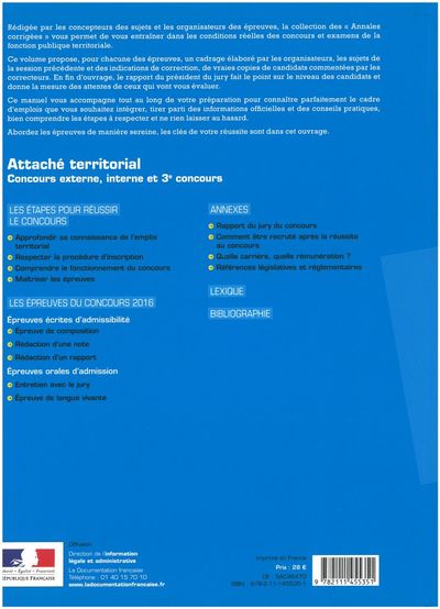 Attaché territorial 2018 -  Concours