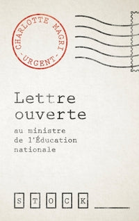 Lettre ouverte au Ministre de l'Éducation