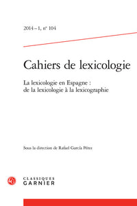 Cahiers de lexicologie