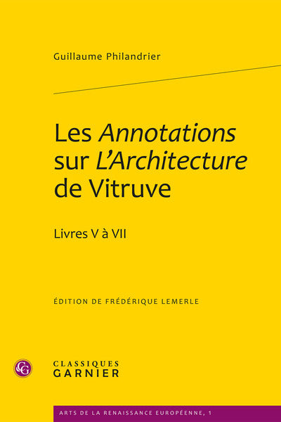 Les Annotations sur l'architecture de Vitruve
