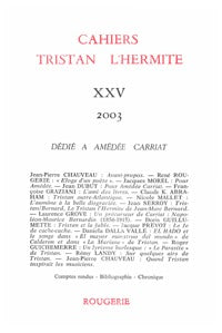 Cahiers Tristan L'Hermite