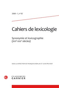 Cahiers de lexicologie