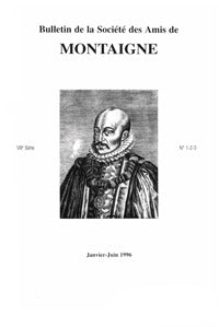 Bulletin de la Société des amis de Montaigne
