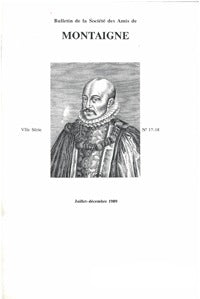 Bulletin de la Société des amis de Montaigne