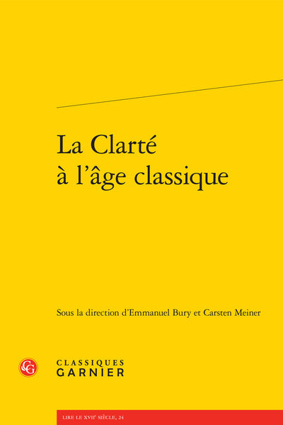 La clarté à l'âge classique