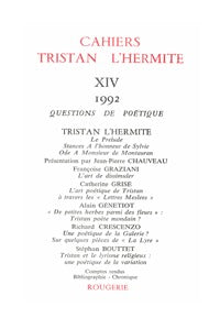 Cahiers Tristan L'Hermite