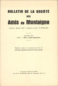 Bulletin de la Société des Amis de Montaigne