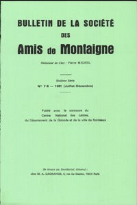 Bulletin de la Société des amis de Montaigne