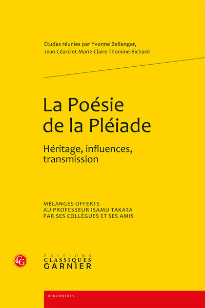 la poésie de la pléiade