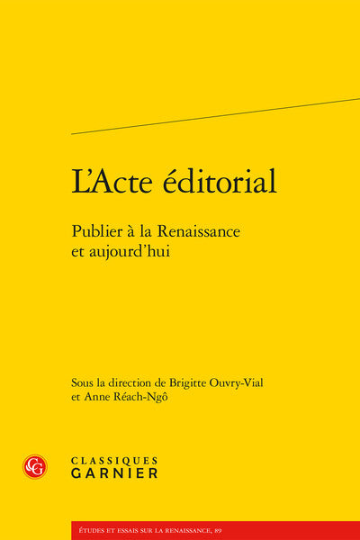 L'Acte éditorial