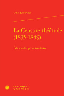 La Censure théâtrale (1835-1849)