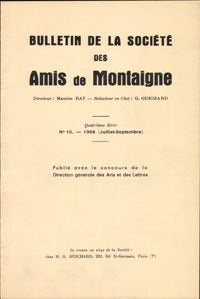 Bulletin de la Société des amis de Montaigne, IV, 1968-3, n° 15