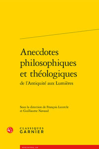 Anecdotes philosophiques et théologiques