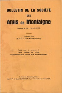 Bulletin de la Société des amis de Montaigne