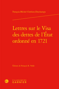 Lettres sur le visa des dettes de l'État ordonné en 1721