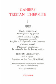Cahiers Tristan L'Hermite