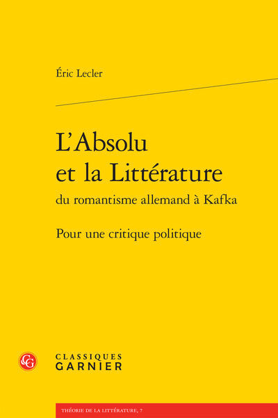 L'absolu et la littérature