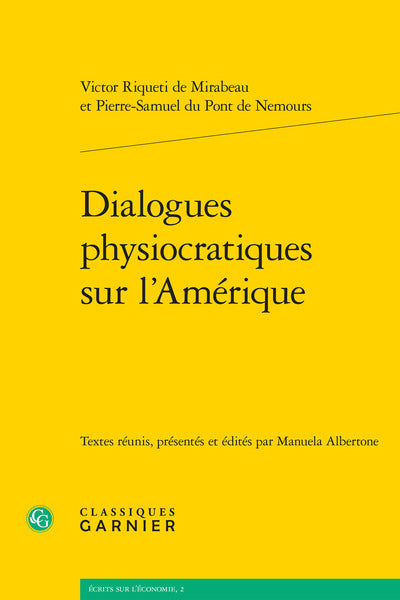 Dialogues physiocratiques sur l'Amérique