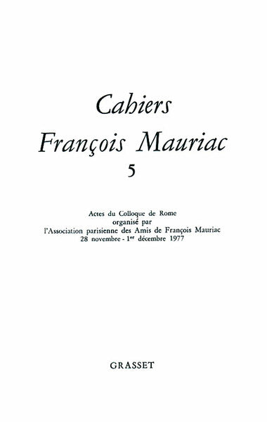 Cahiers numéro 05