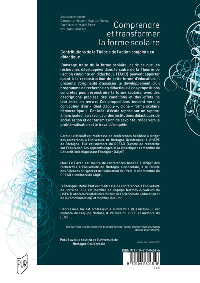 Comprendre et transformer la forme scolaire