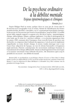 De la psychose ordinaire à la débilité mentale