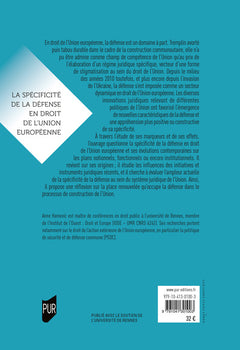 La spécificité de la défense en droit de l'Union européenne