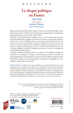 Le disque politique en France, 1929-1939