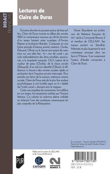 Lectures de Claire de Duras