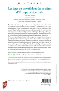 Les âges au travail dans les sociétés d'Europe occidentale, XIVe-XXe siècle