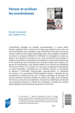 Penser et archiver les extrémismes