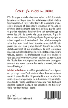 Ecole : j'ai choisi la liberté