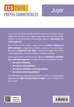 Juger. 50 œuvres en fiches pour réussir sa dissertation de culture générale - Prépas commerciales ECG / ECT 2026