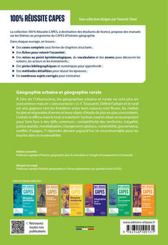 Géographie urbaine : populations, dynamiques, activités ; Géographie rurale : populations, dynamiques, activités