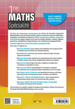 Mathématiques Spé 1re