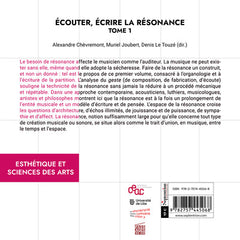 Écouter, écrire la résonance Tome 1