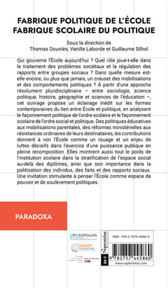 Fabrique politique de l'École, fabrique scolaire du politique